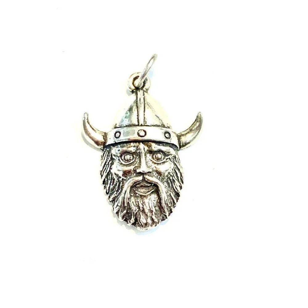 Viking Sterling Silver Jewelry Charm #warrior